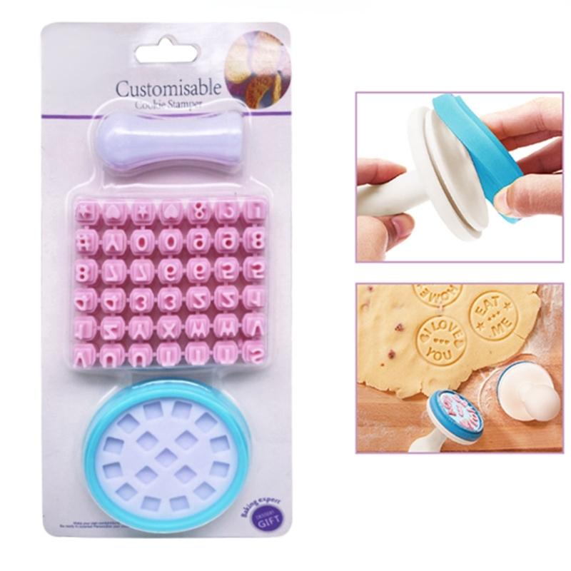 Alphabets Number Letter Fondant Cake Biscuits Mold Cookie Stamps Letter Cutter Cake Biscuits Mold DIY Embossed Cutters
