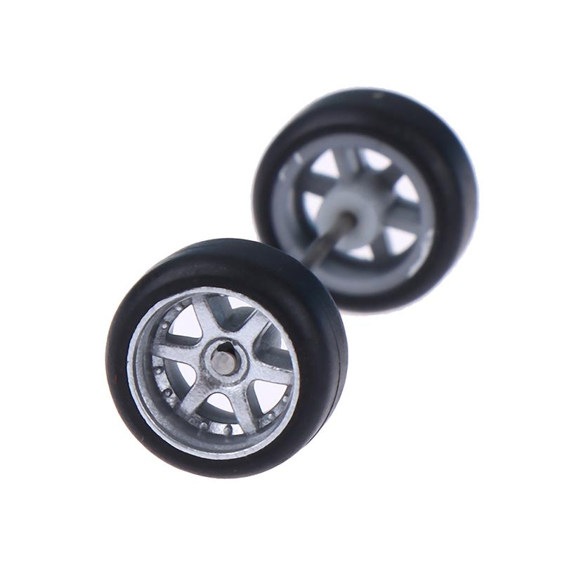 1/64 Wheels For Hotwheels With Rubber Tire Model Model Car Modified Parts Toys