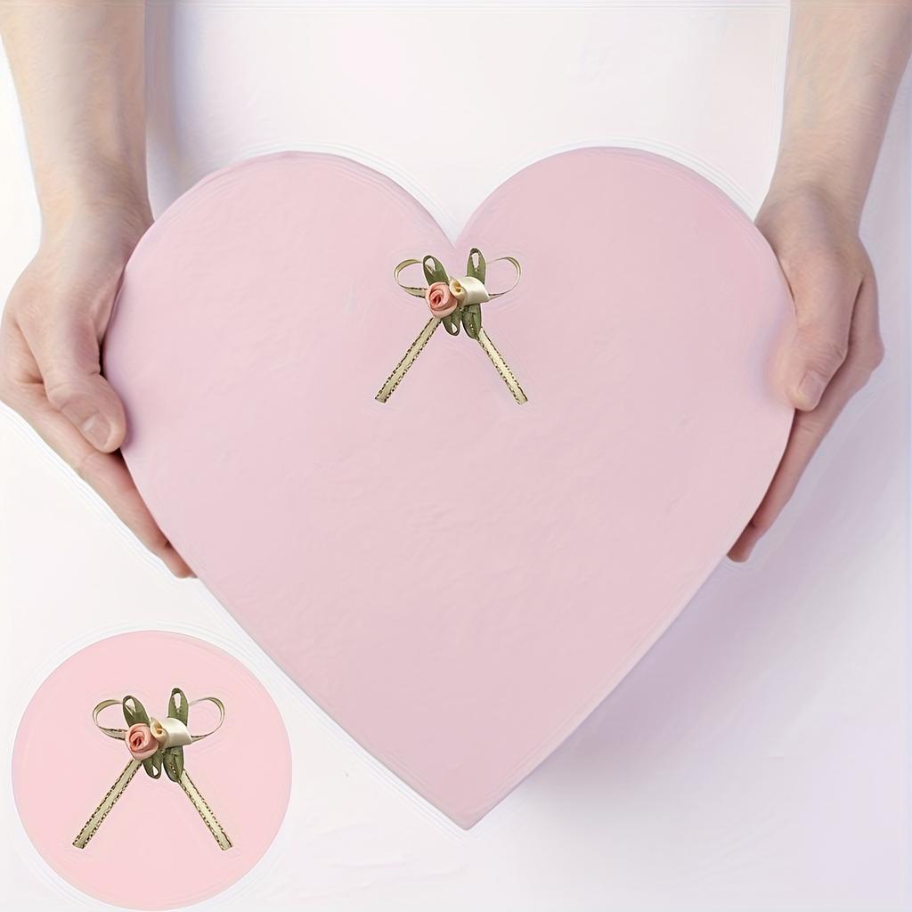 50 шт. Элегантные розовые банты с цветочными акцентами, смешанные цвета для DIY-поделок и упаковки подарков - Идеально для свадеб, праздников, дней рождения и домашнего декора