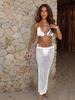 3 Piece Bikini Set 2025 Sexy Crochet Swimwear Floral Bathing Suit with Skirt Sheer Knit Beachwear Vacation Dresses Swimsuit K160