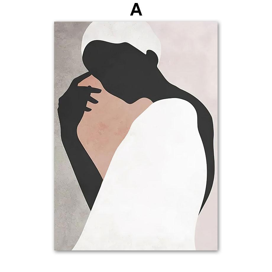 Настенная картина на холсте, цветок, абстрактная девушка, плакаты на скандинавскую тему и принты, настенные панно для гостиной, украшения дома