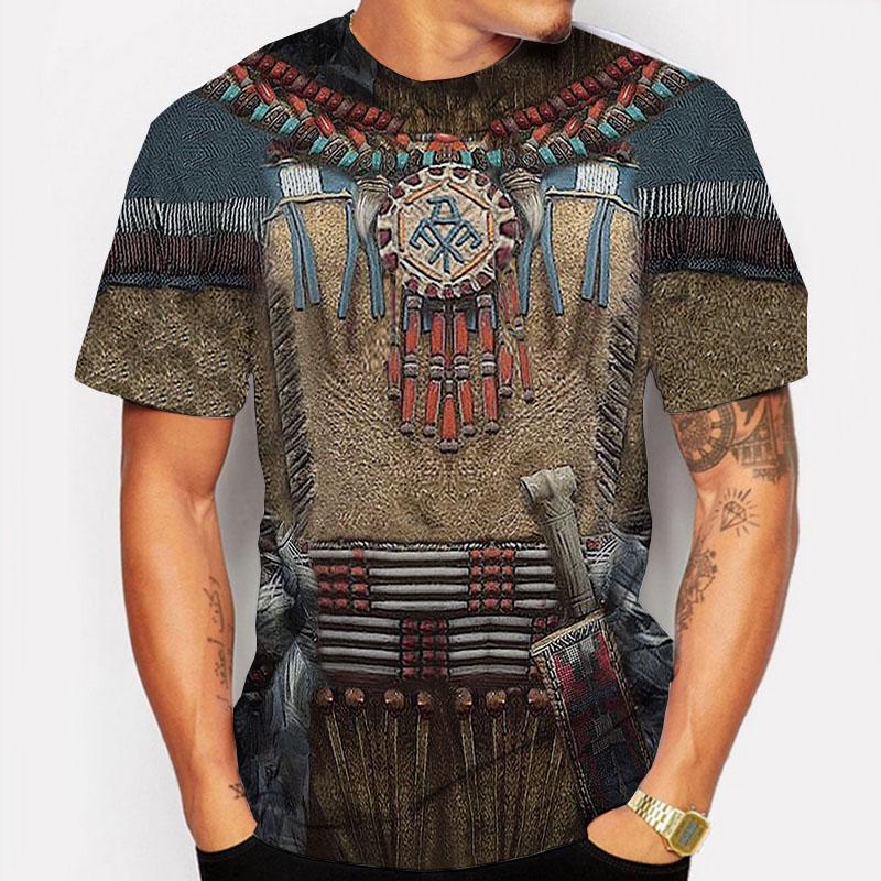 Индийские футболки Этнический стиль 3D принт Уличная одежда Мужчины Женщины Винтажные Повседневные Оверсайз Футболки с коротким рукавом Детские Футболки Топы Одежда