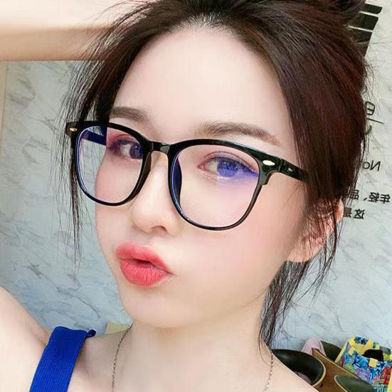 Clear Lens Glasses Square Anti-radiation Portable Simple Style High Clarity Eye Protection Eyewear Retro Frame Computer Anti-blueray Glasses