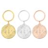 Памятные монеты Биткоин Брелок Коллекционный подарок для криптоэнтузиастов Стильный металлический дизайн Аксессуар