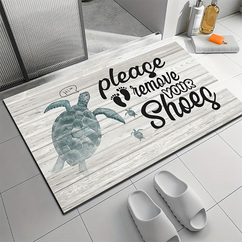 Пляжный принт Коврики для ванной Супервпитывающие для душевой двери Нескользящие Кухонные входные коврики Диатомовый коврик для дома Украшение спальни