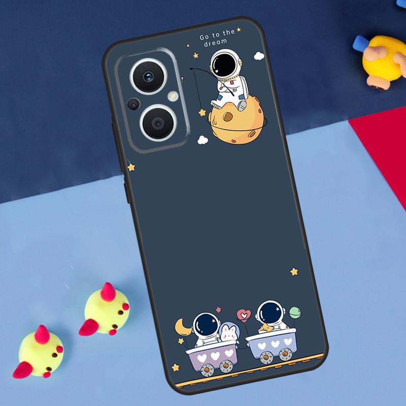 Космический корабль Астронавт Чехол для OPPO Reno 14 13 12 11 10 Pro 8T 11F 12F 13F 14F 7 8 Lite OPPO Find X8 X6 X5 X9 Pro