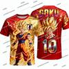2026 Лето Новая Взрослая Мужская Футболка с 3D Печатью Dragon Ball Goku Футбольная Майка Детская Аниме Футболка Специальная Футбольная Майка №10