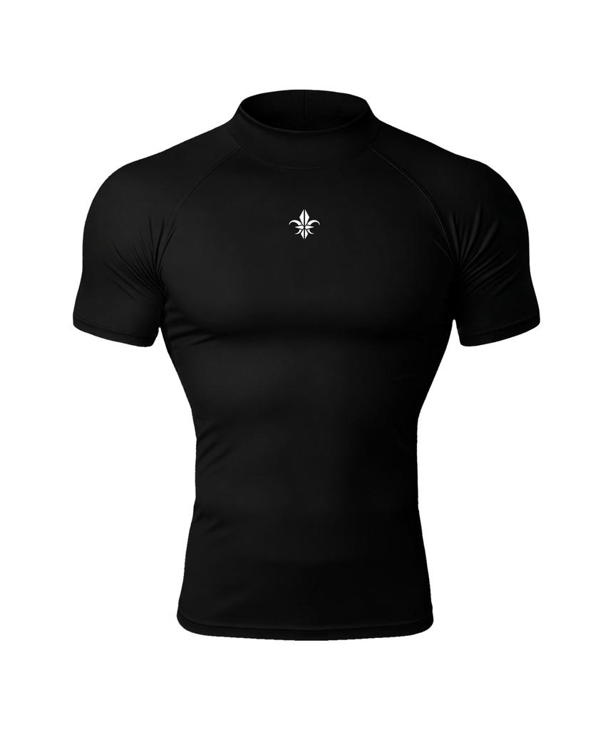 CARMID Compression Mock Neck Short Sleeve [Black]