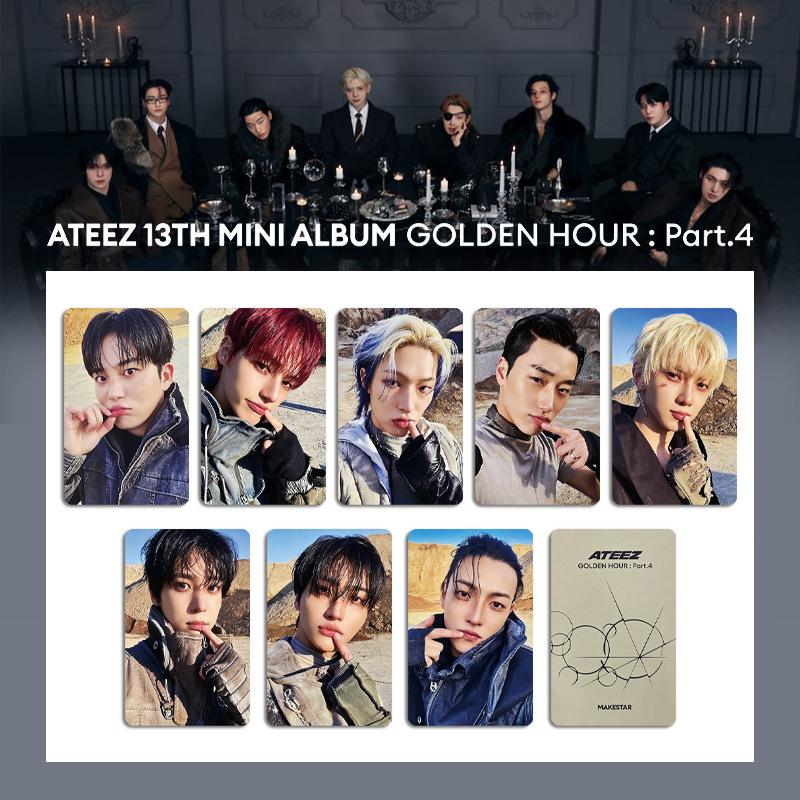 ATEEZ Мини 13-й Альбом Карточка GOLDEN HOUR Часть.4 Makestar HD Фотопечать Хонджун Сонхва Сан Уён Фанаты Косплей Открытки