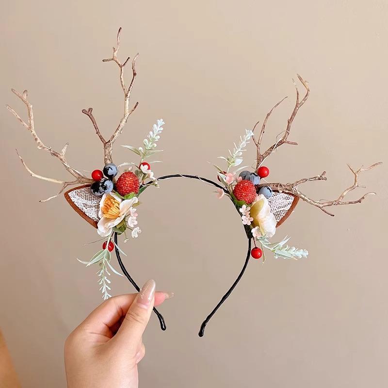 Children's Christmas Antler Headband Hair Clip - Festive Holiday Accessory
