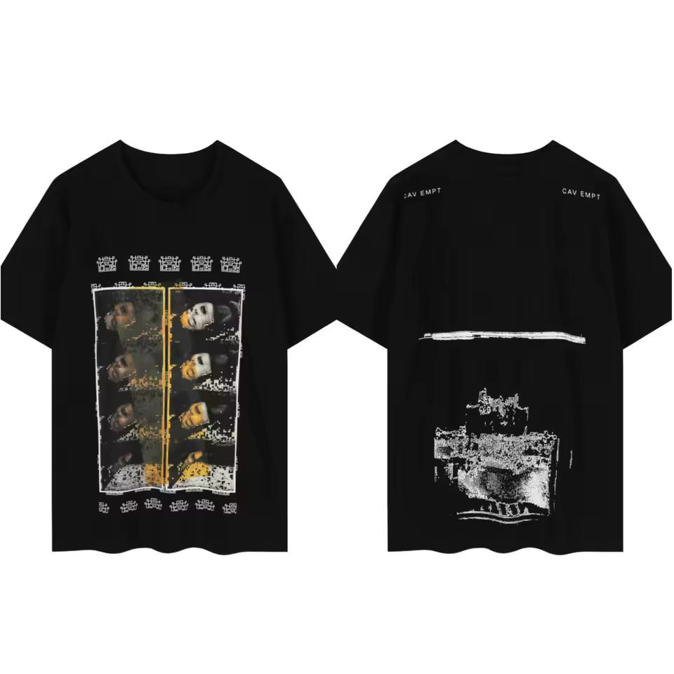 Hot LIFE CAVE 2026 MPT Daily Tide CE Cotton Short-Sleeve Retro Trendy Printed Loose Fit Couple T-Shirt for Men and Women Summer