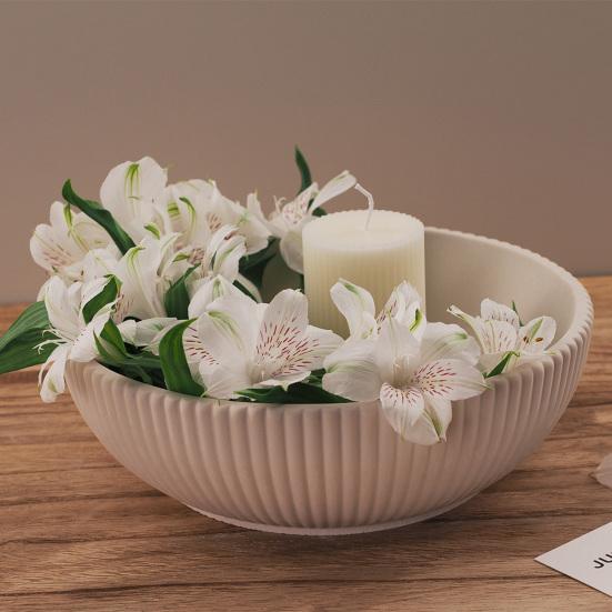 Storage Bowl Silicone Mold Handmade Gypsum Epoxy Resin Casting Mold Fruit Serving