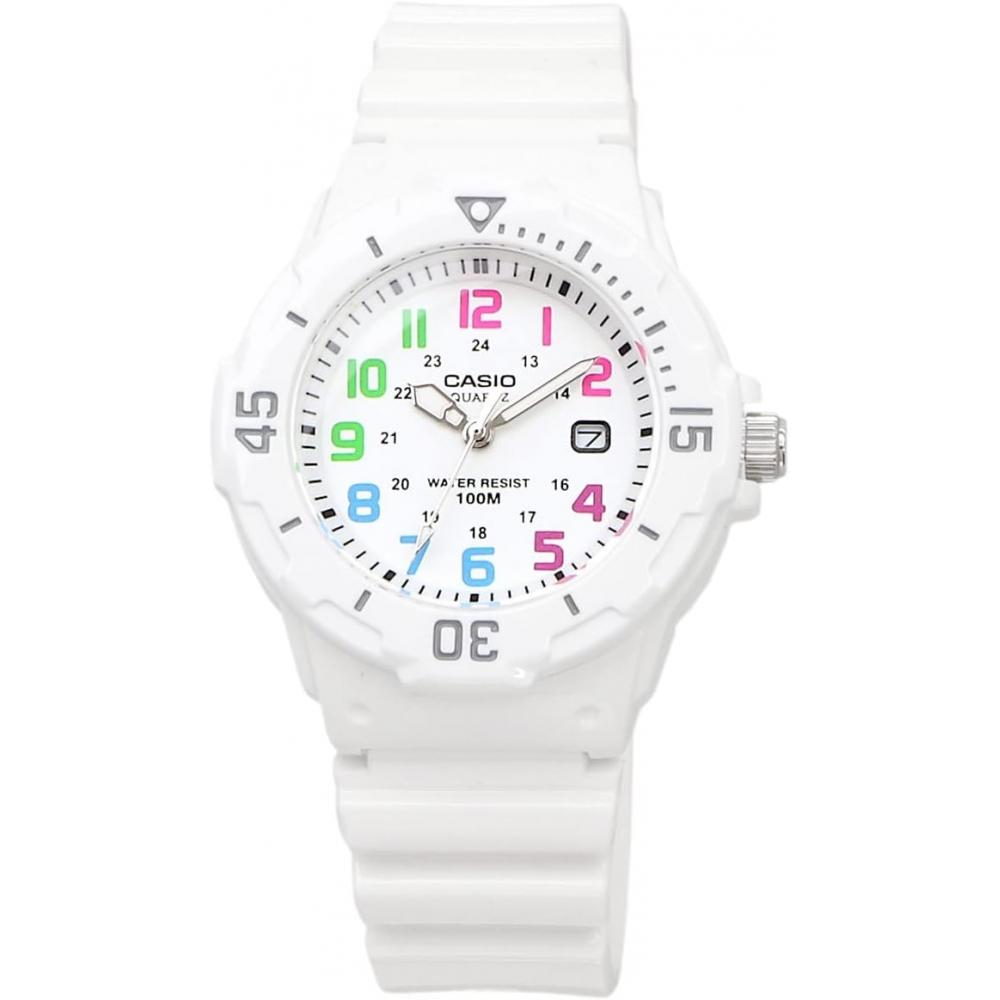 CaSio Women S Analog Watch gloSS White Multicolor Lrw 200h 7bv