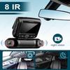 4-канальный автомобильный видеорегистратор 1080P WiFi GPS 4 объектива 170 градусов с задней камерой видеорегистратор с двумя 8 инфракрасными лампами ночного видения автомобильная камера
