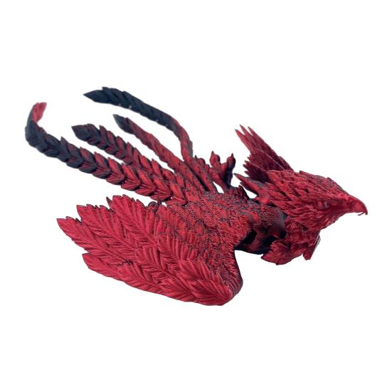 3D-печатная игрушка-феникс, шарнирная, гибкая, фиджет-птица, фигурка, крутая статуэтка животного, для снятия стресса, настольное украшение для взрослых