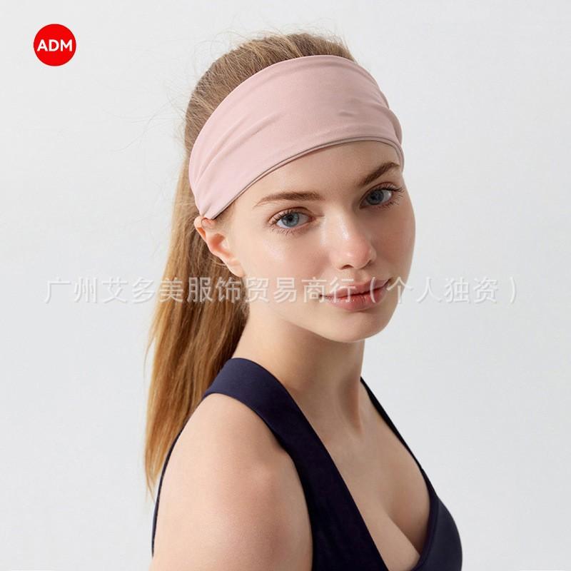 Moisture-Wicking Sport Headband Yoga Running Fitness Women Adjustable Sweatband Hair Tie
