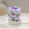 Plastic Food Storage Containers Set, Refrigerator Organizer Boxes, Sealed Containers, Meal Boxes, Bento Boxes, Microwave-Safe Lunch Boxes, 600ml*2