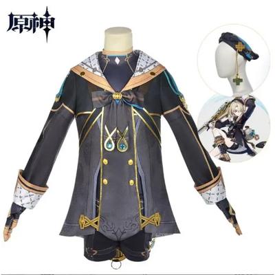 Новый костюм для косплея Genshin Impact Freminet, парик, Fontaine Genshin Divers Freminet, косплей, наряд для вечеринки на Хэллоуин, униформа, шляпа