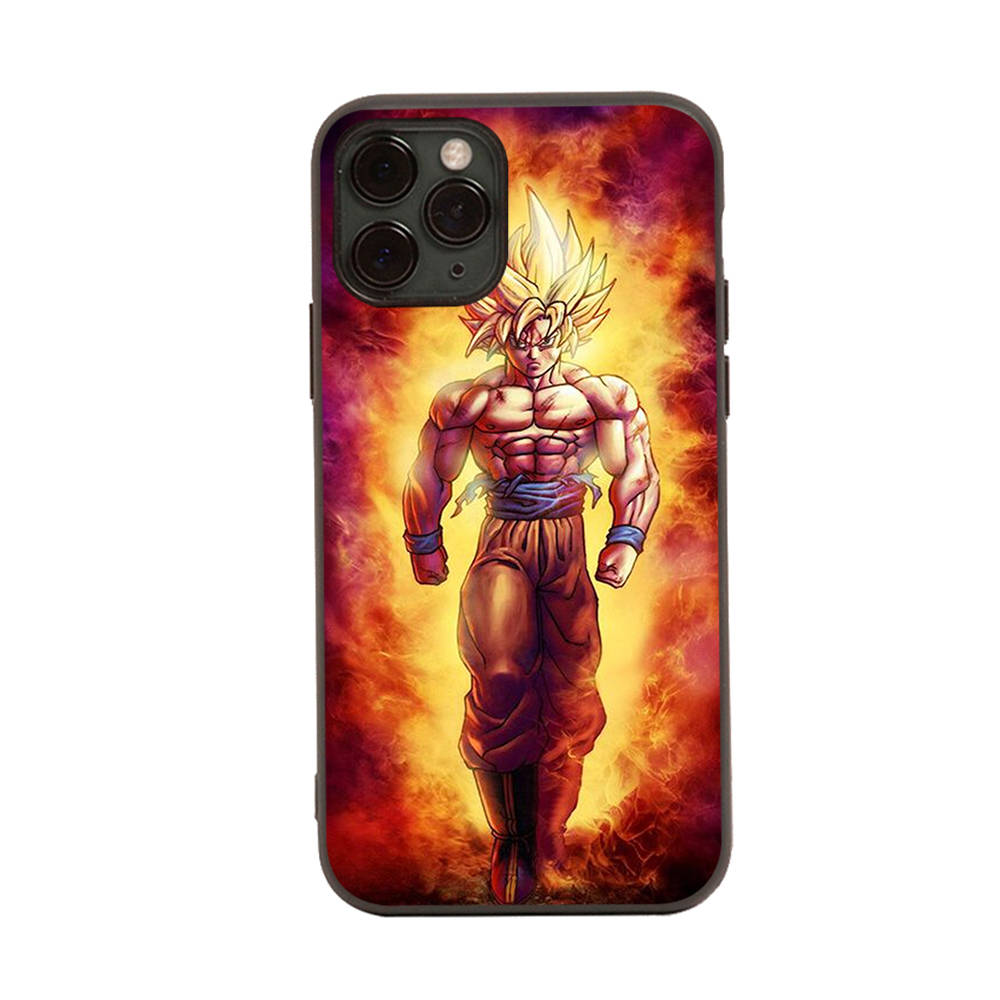 Чехол WD10 Dragon Ball Black Soft для iPhone 16 15 Plus 14 13 Pro 8 SE XR XS Max P30 Nova 5T Y5P Y6 Y7 Y8P Y9 Realme C30 C33 C31 VIVO Y36 V27