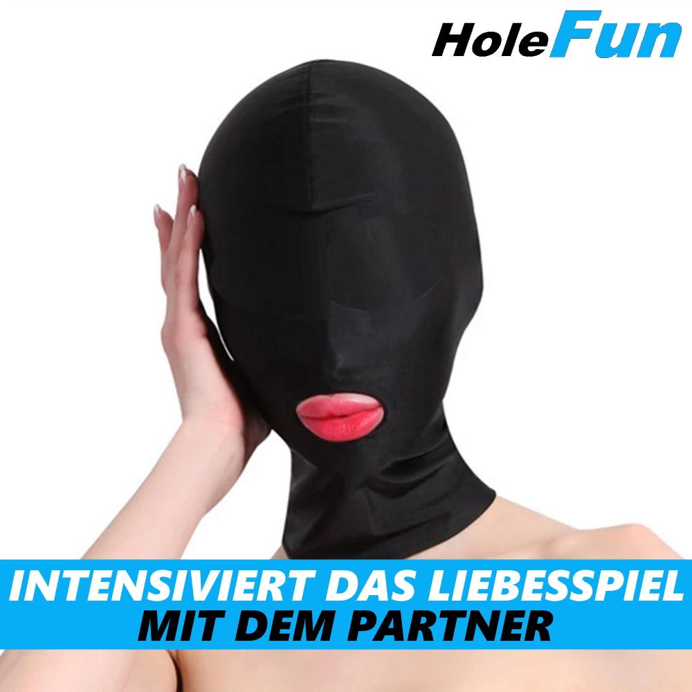 HoleFun Маска для головы Бондаж Фетиш SM BDSM Секс-игрушка Маска для открытия рта 1 отверстие