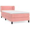 3127594 vidaXL Divan Bed with Mattress Pink 90x200 Cm Velvet