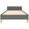 vidaXL Bettgestell ohne Matratze Dunkelgrau 100x200 cm Stoff