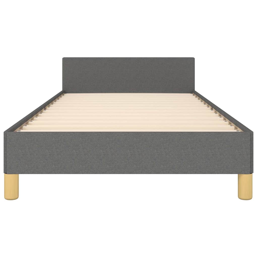 vidaXL Bettgestell ohne Matratze Dunkelgrau 100x200 cm Stoff