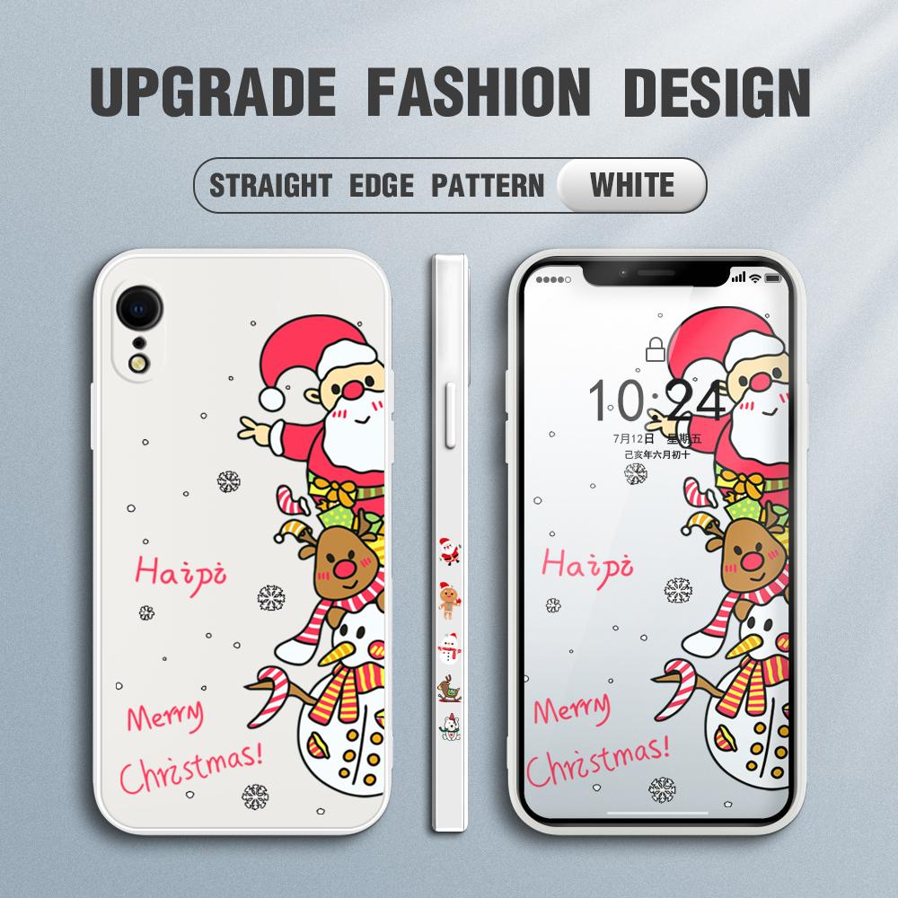 Рождественский чехол с рисунком мультфильма для Redmi Xiaomi POCO Note 10 Pro 9 9A 9T 10C 8 7 11 Lite 5G X3 M3 с квадратным краем, мягкие защитные чехлы для полной камеры