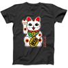 Cute Happy Calico White Lucky Cat Maneki-Neko Right Paw T-Shirt Sweatshirt Hoodie Tanktop for Men Women Kids