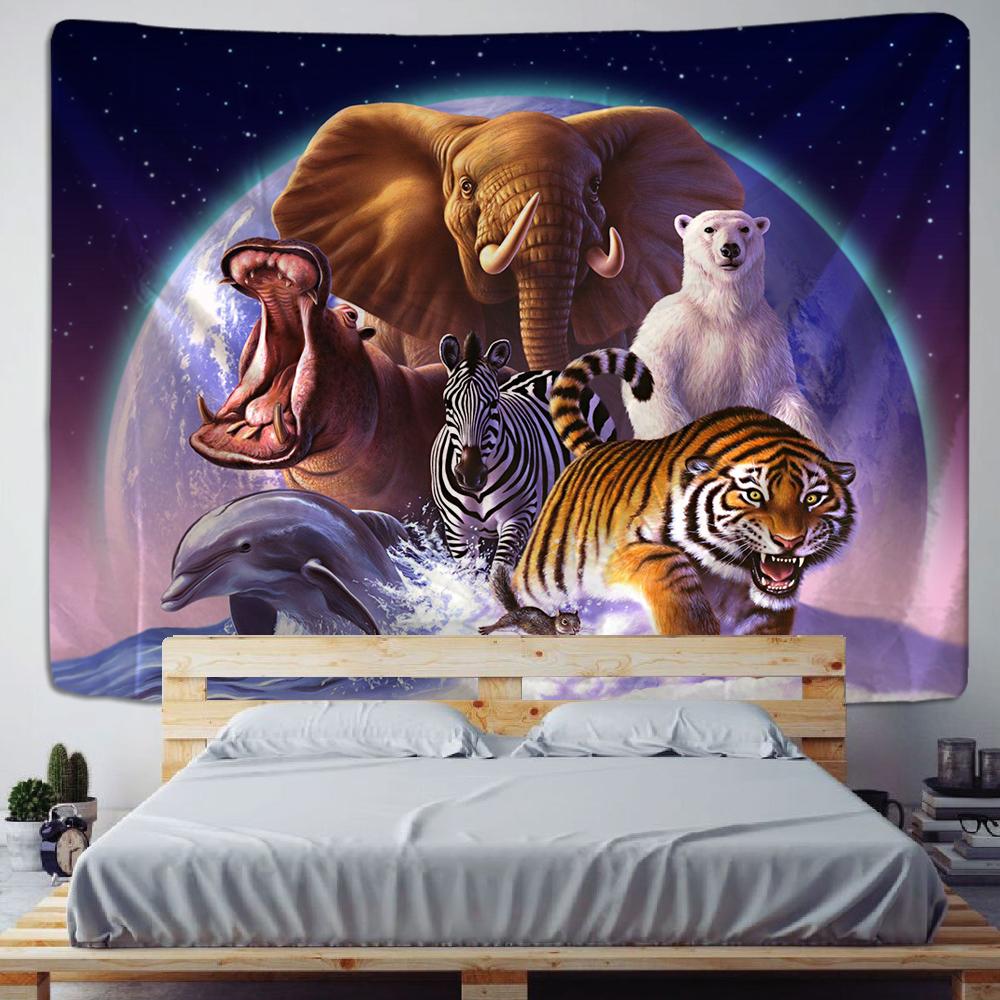 Bohemian Mandala Elephant Tapestry Wall HangingSandy BeachPicnic Throw Rug Blanket Camping Tent Travel Sleeping Pad Room