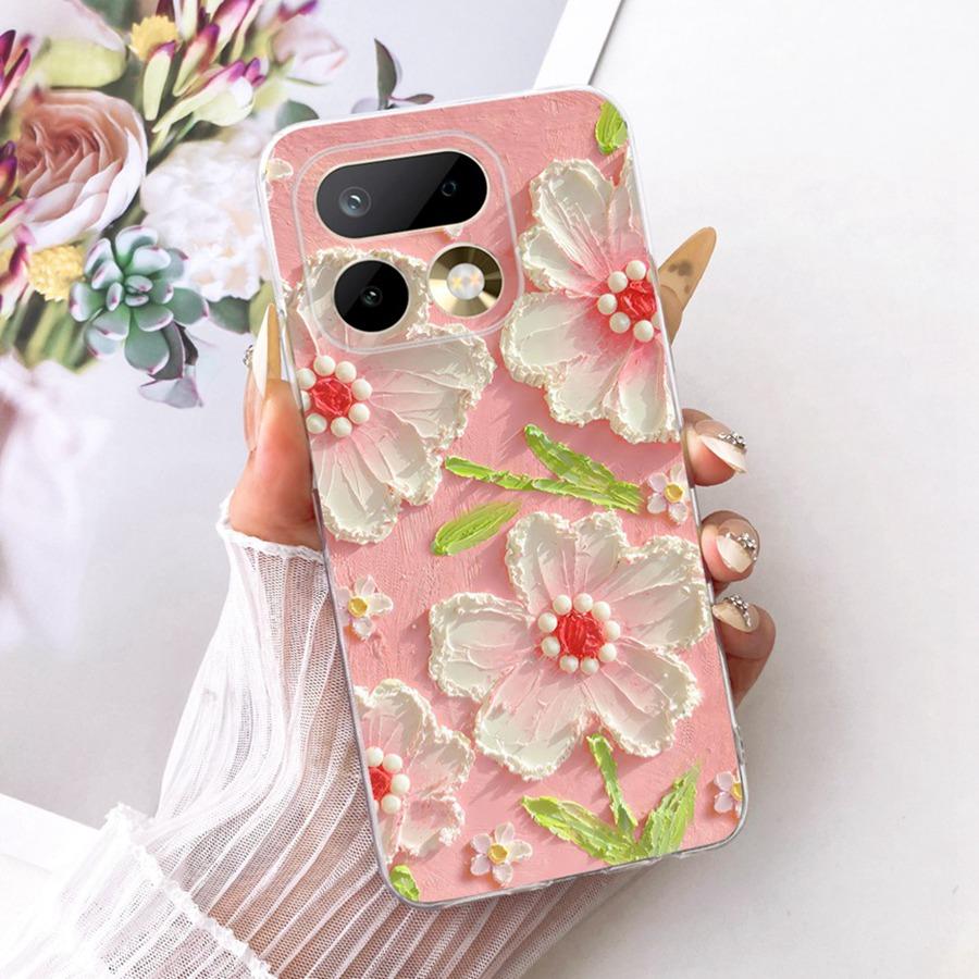 Чехол для Realme 16 Pro Цветок Бабочка Расписная Крышка Мягкий Силиконовый Корпус Для Realme16 16Pro 16 Pro+ Плюс Чехол для Телефона