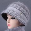 Women's Winter Plus Velvet Knit Hat - Warm Grandma's Thick Versatile Wool Basin Cap