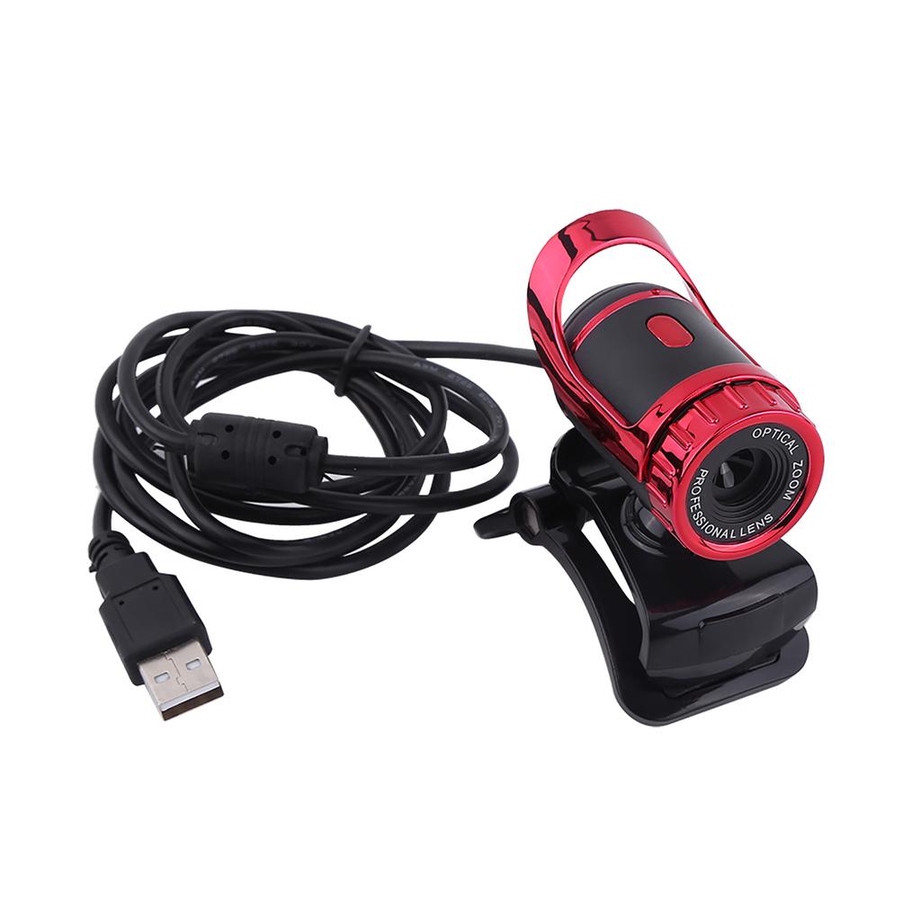 12M Clip on Webcam Web Camera HD 360 Rotating Stand Built in Microphone for PC Silver