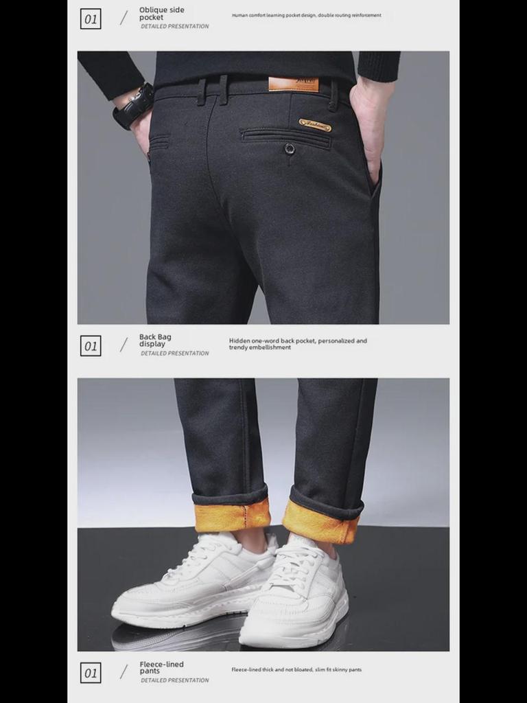 Four Seasons Men's Slim Stretch Casual Korean Pants