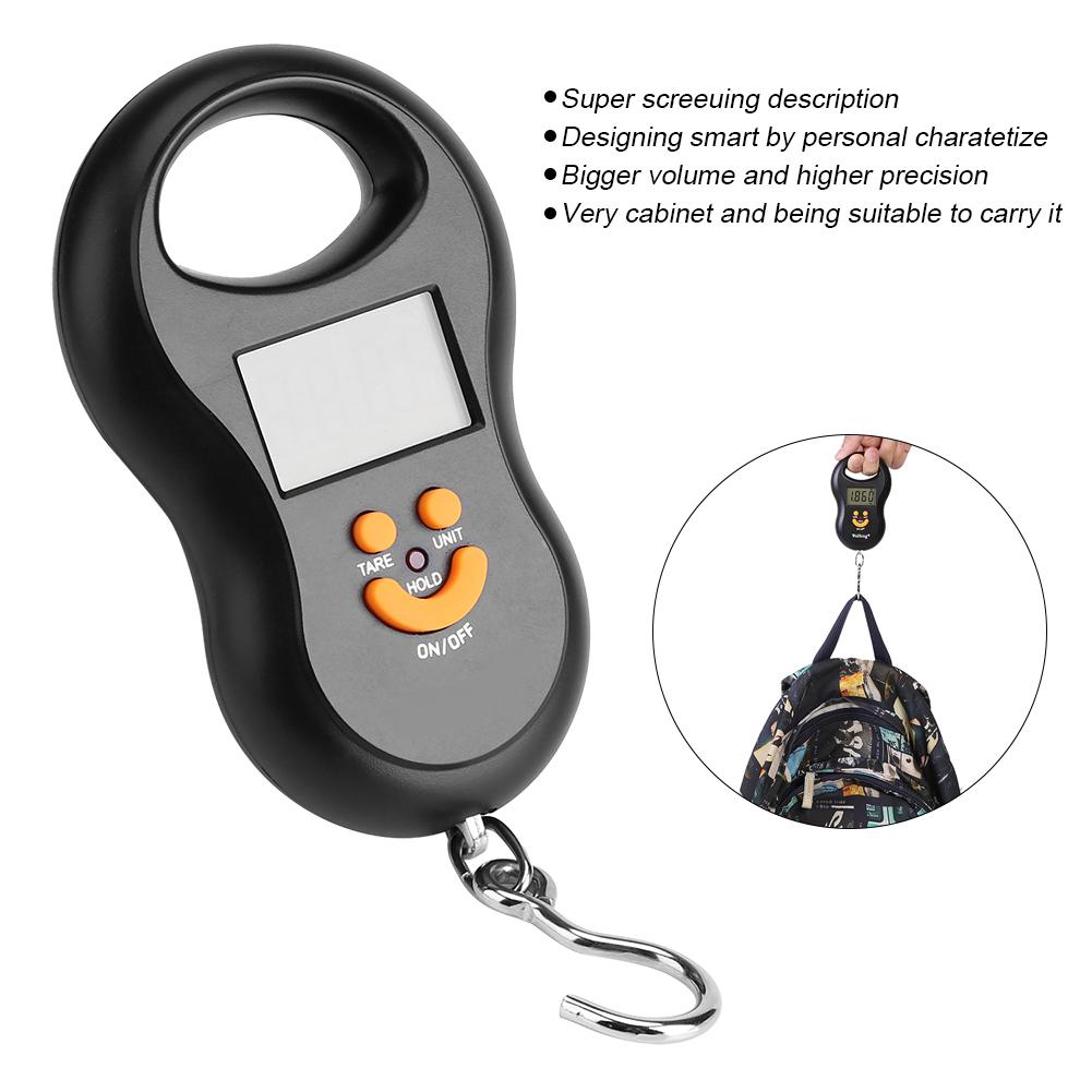WeiHeng Карманные цифровые весы для багажа, рыболовный крючок, электронная емкость, подвесной крючок, портативный