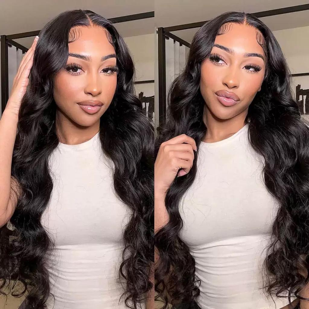 European and American TEMU hot sale women's front lace wig black big wave long curly hair 13 * 4 chemical fiber full head cover