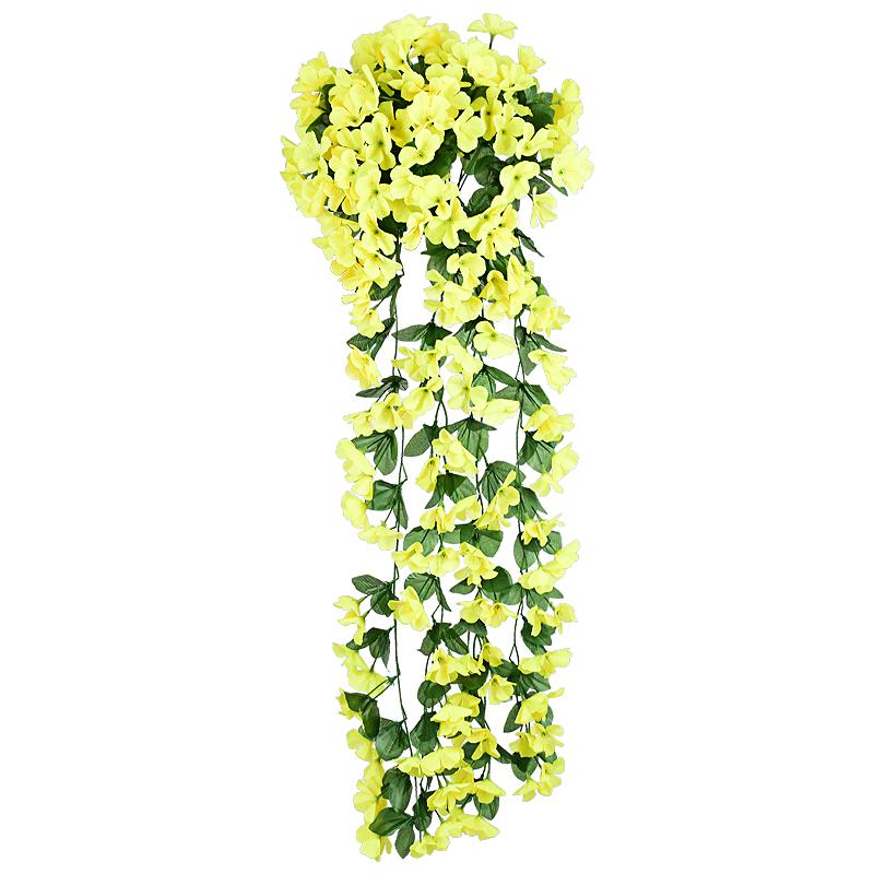 Artificial Flowers Long Vine Violets Home Wedding Outdoor Garden Arch Decorations Christmas Potting Pavilion Accessories