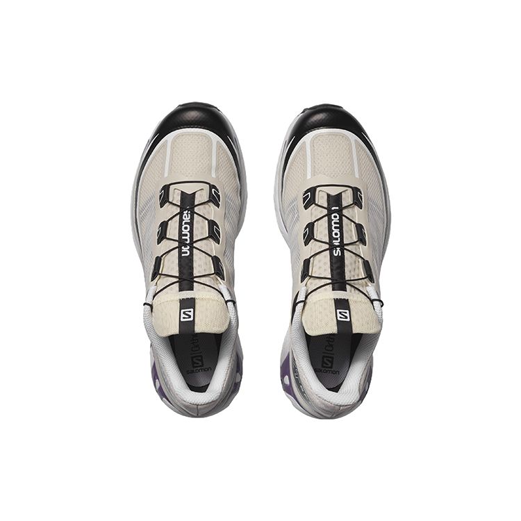 SALOMON XT-6 Comfortable Versatile Shock Absorbing Durable Low Top Casual Running Shoes Unisex Sneakers Beige Black 414705
