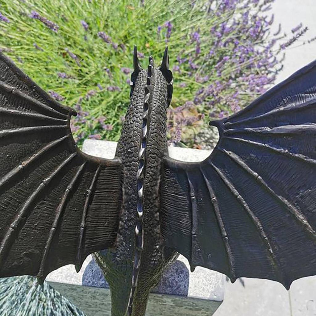 Fountain Dragon Ornament, Garden Dragon Statue, Fountain Dragon Ornament, Resin Water Feature Sculpture, Home Garden Decor