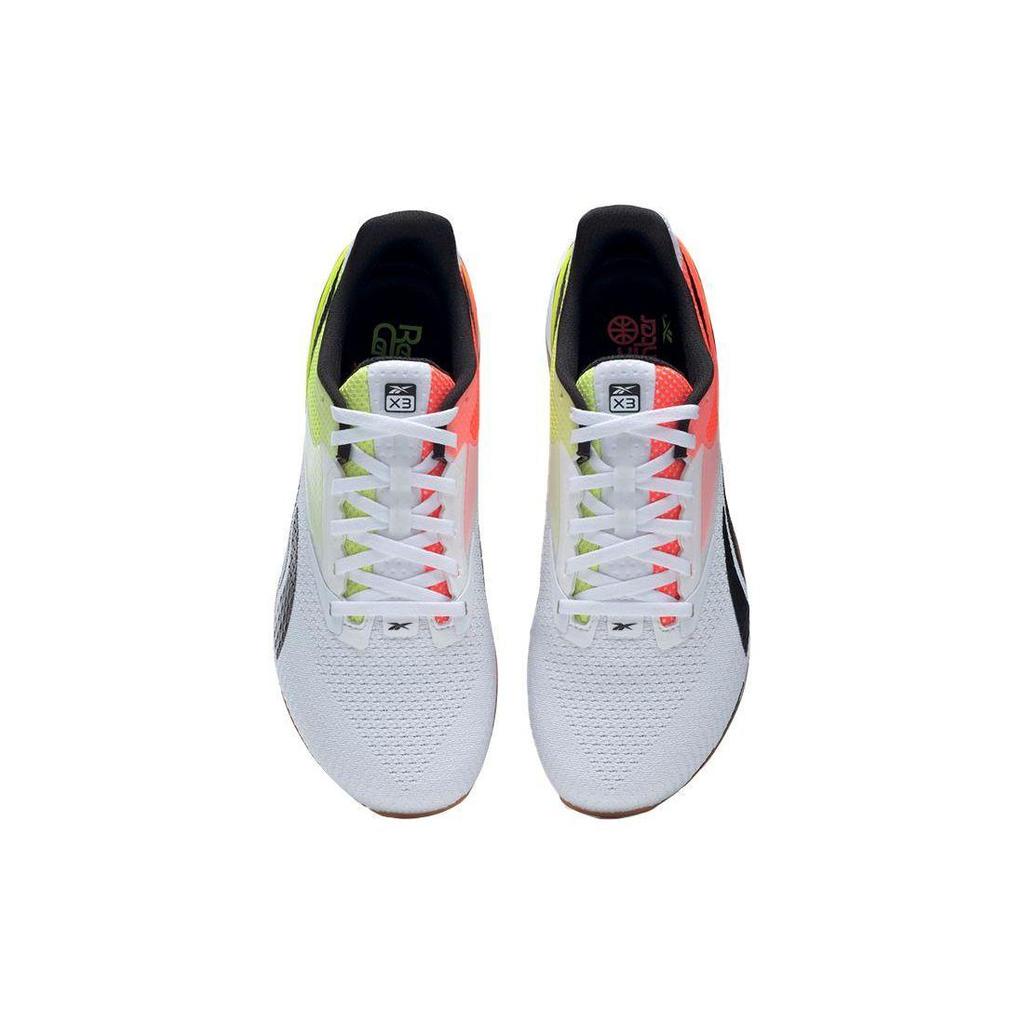 Reebok Обувь унисекс Nano X3 Белый Оранжевый Вспышка Солнечный Кислотный Желтый HP6073