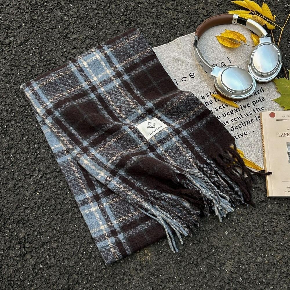 Soft Winter Scarf Thickened Neck Warmer Fashion Shawl Wrap for Women