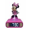 Réveil Digital Minnie 3D Avec Veilleuse Lumineuse Et Effets Sonores - LEXIBOOK - Pile - Rose Et Noir