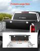 VEVOR Crossover Truck Tool Box, 71x27x18 In, Heavy Duty Aluminum Toolbox with Diamond Texture, Pick Up Truck Bed RV Trailer Toolbox