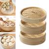 Bamboo Basket for Buns Handmade Chinese -