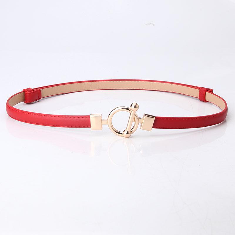 Adjustable Dark Leather Decorative Belt for Women - Fashionable Accessory for Dresses and Sweaters In Stock