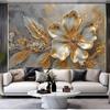 Современные обои Light Luxury 3d Gold Flower Art Wall Mural Living Room Bderoom Mural Home Decor