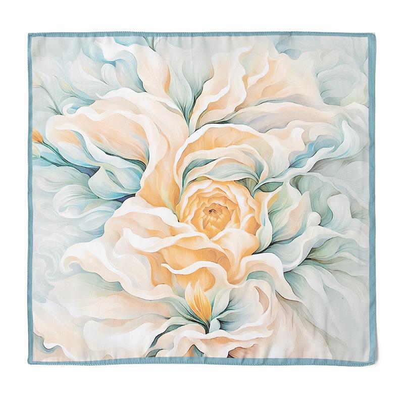 Silk Scarf Square Scarf High-end Strap 100% Mulberry F Student Fashion Sunscreen Shawl Dual-purpose