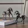 Iron Horse Sculpture Modern Art Nordic Home Decoration Animal Statue Desk Decoration Vintage Decoration Crafts Room Accessories