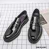 Fashion New Luxury Men's White Black Patent Leather Penny Loafers Male Casual Moccasins Driving Shoes Wedding Party Prom Flats