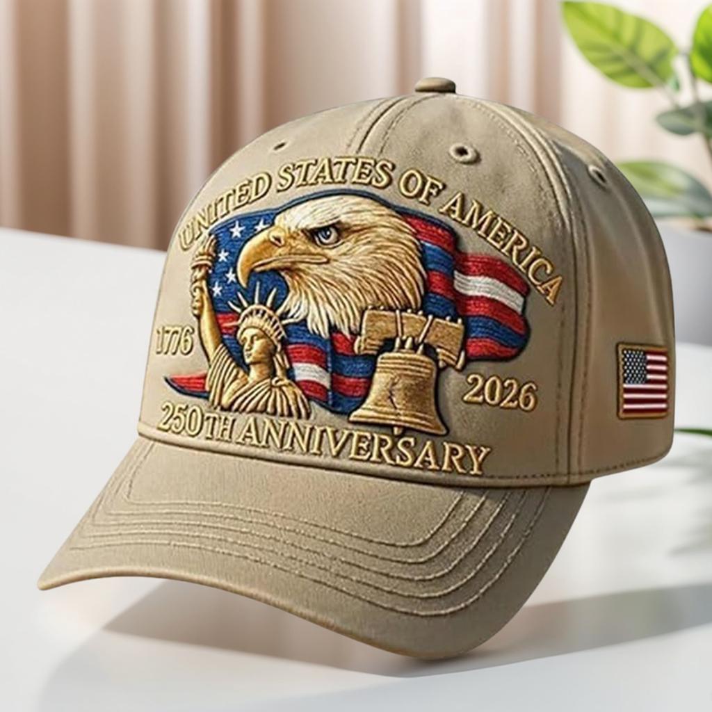 Unisex US 250th Anniversary Baseball Caps Trendy Casual Retro Washed Cap Comfortable Outdoor Sunhats Sports Hat for Men Women